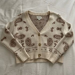 american eagle paisley cardigan